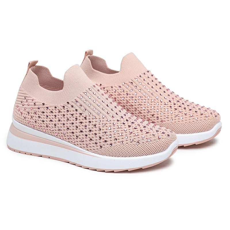 11.11 SALE GA0591 | SEPATU RAJUT WANITA KOREA TANPA TALI ASLI IMPORT SPORTY CASUAL FASHION STYLIST BEST QUALITY A6606