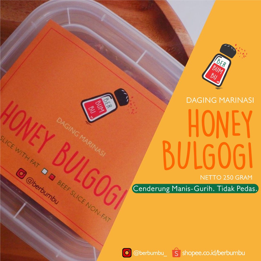 

DAGING SLICE MARINASI HONEY BULGOGI 250 GR DAGING BERBUMBU