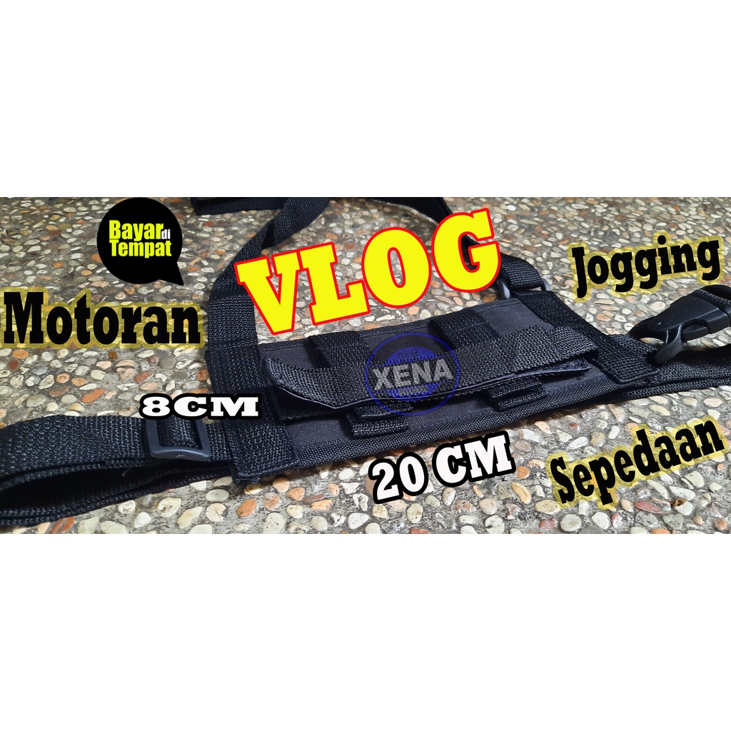 bahan tebel Best Quality Chest Belt HP holder handphone strap pegangan hape dada vlog video sanggahan alat / Tempat HP untuk Vlog