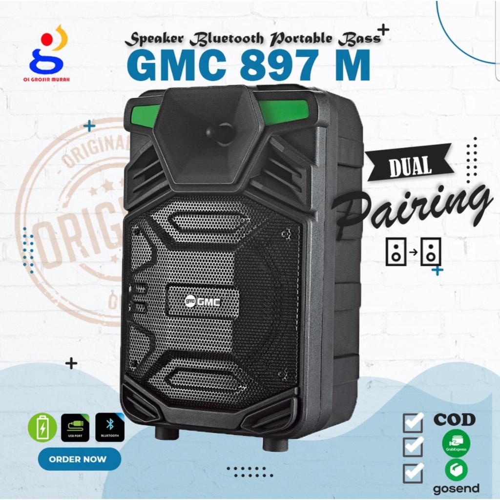 SPEAKER BLUETOOTH KARAOKE GMC-897M BT bonus mic / SPEAKER BLUETOOTH GMC-897M BT