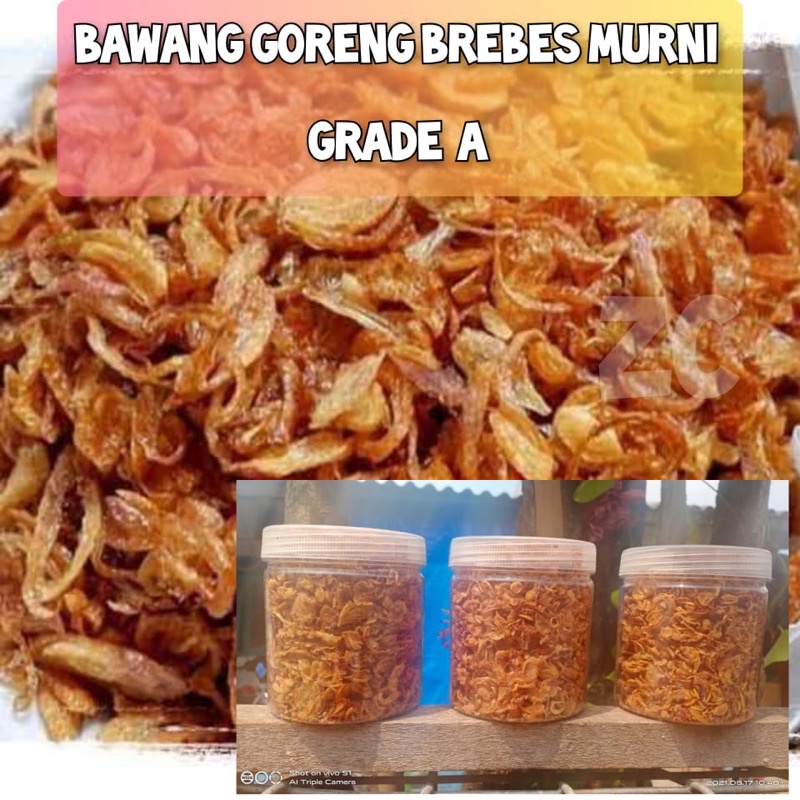 

BAWANG GORENG BREBES MURNI GRADE A TANPA CAMPURAN , ASLI