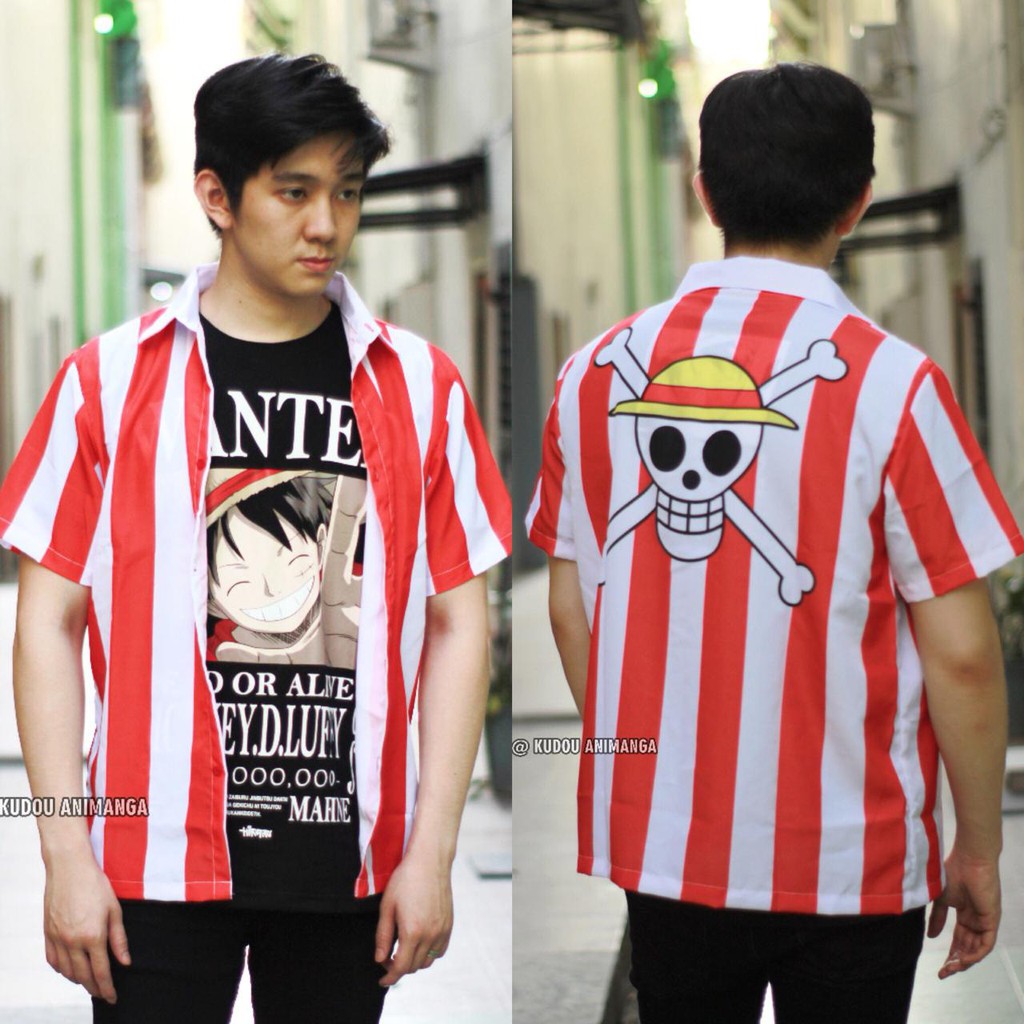 Kemeja Cosplay Luffy Stampede Onepiece