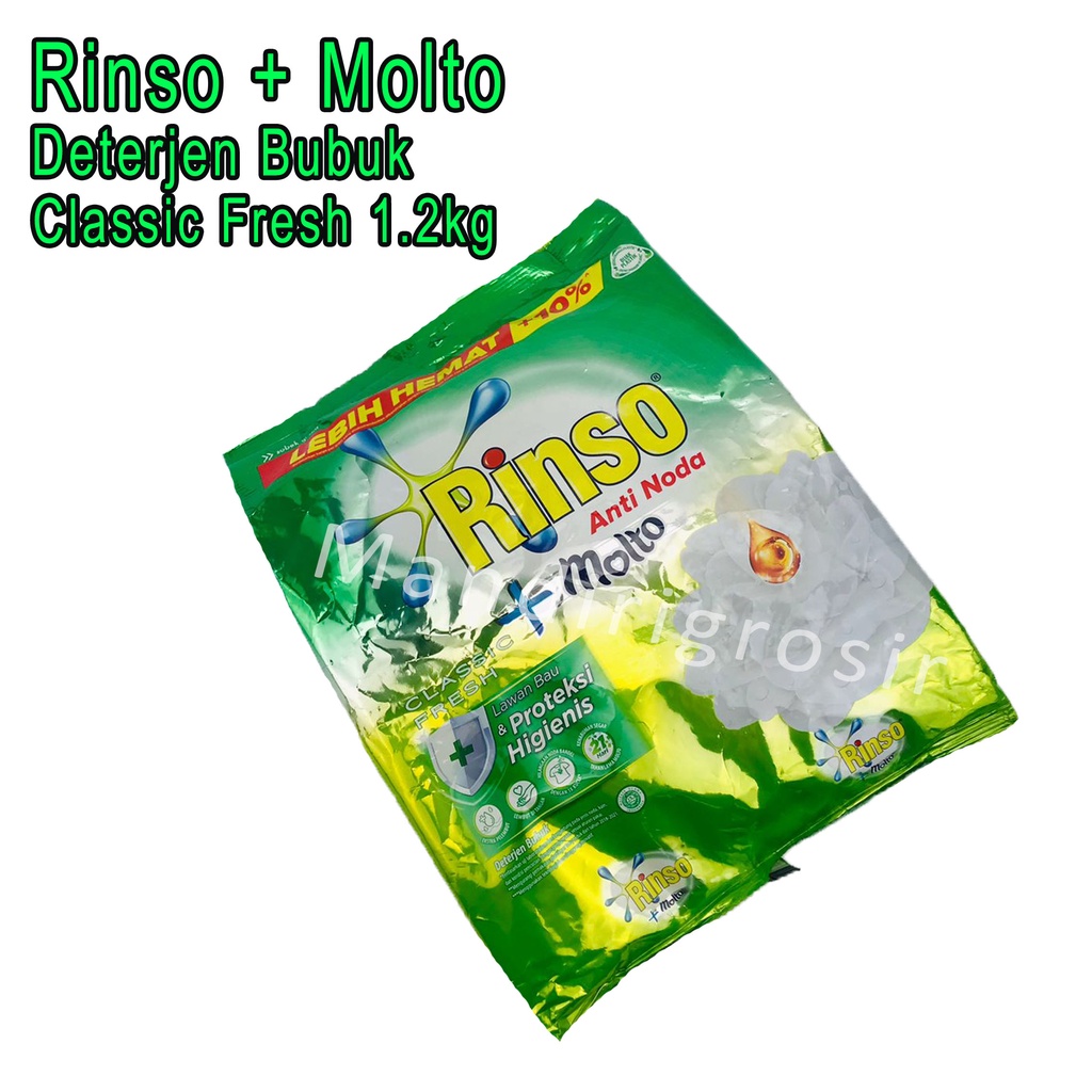 Deterjen Bubuk *Rinso + Molto * Anti Noda * Classic Fresh 1.2kg