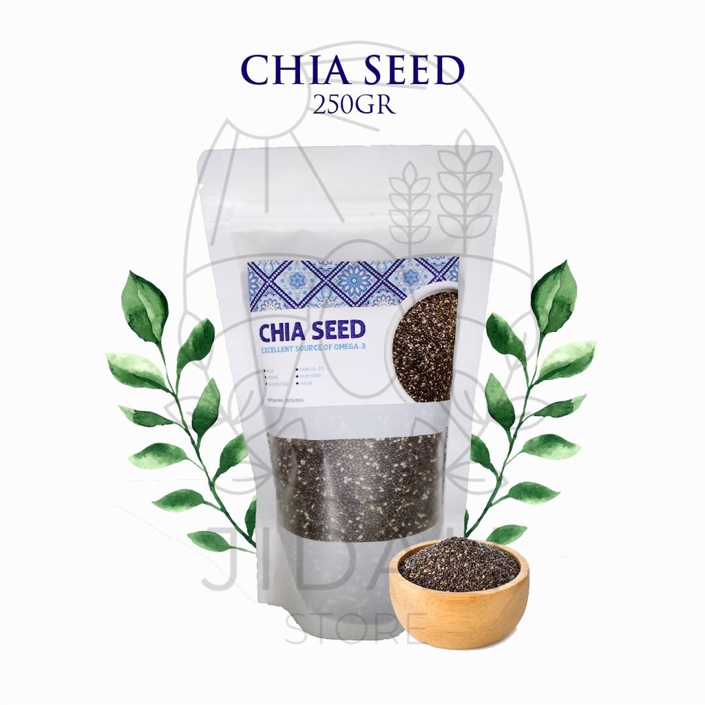 chia seed organic premium 250gr non GMO biji Chia selasih chia seed makanan diet cia sead orkanik