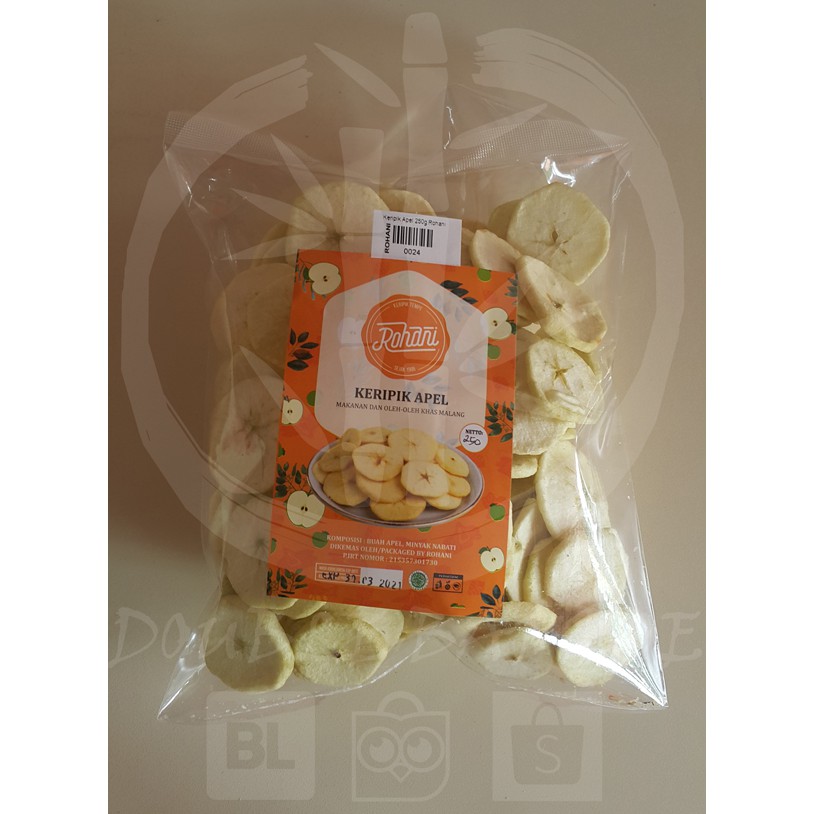 

Keripik Aneka Buah Rohani 250gr - Apel Nangka - Alami Enak Bergizi