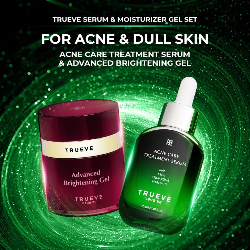 Jual TRUEVE COMBO SERUM & MOISTURIZER GEL For Acne & Dull Skin ( Trueve