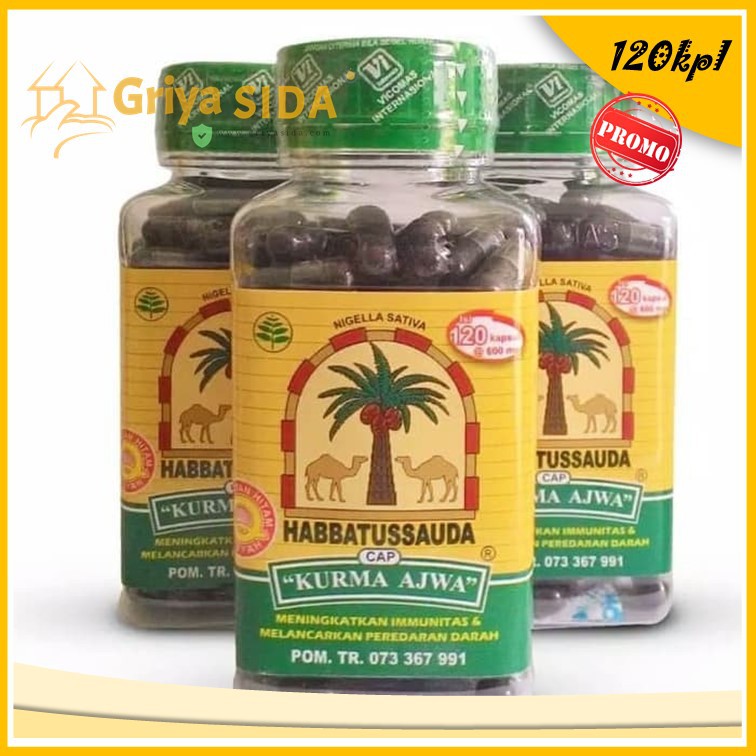 Habbatussauda kurma ajwa 120 Kapsul super jintan hitam black seed habbatusauda harga grosir