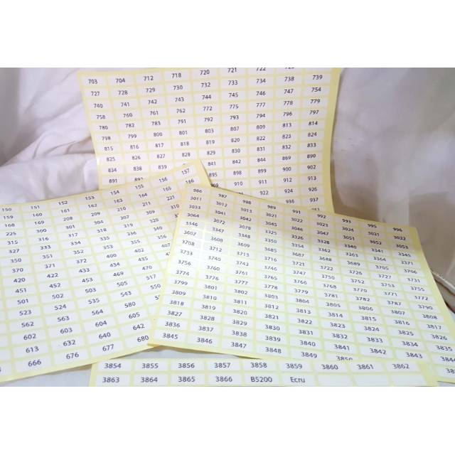 

Label benang(kode dmc)