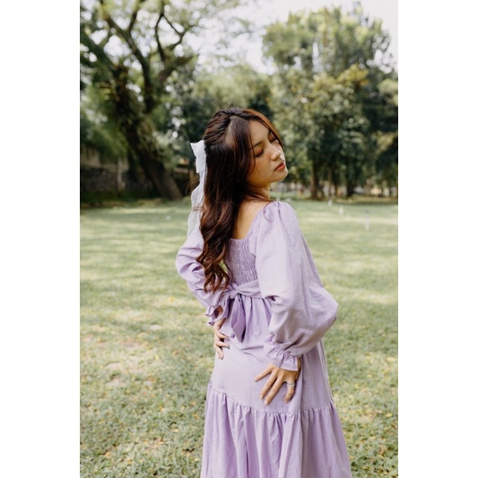 Sophia Dress | Dress wanita | Korean dress | Cotton dress | Dress lengan panjang |Vintage dress|Midi
