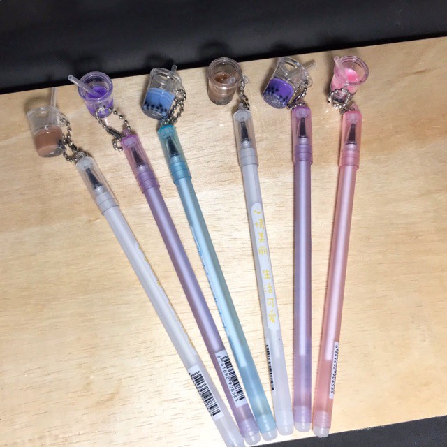 PAKET 1 LUSIN 12 PEN BUBBLE TEA BOBA UNIK LUCU BOLPEN LUCU PENA UNIK PULPEN IMUT READY COD-2