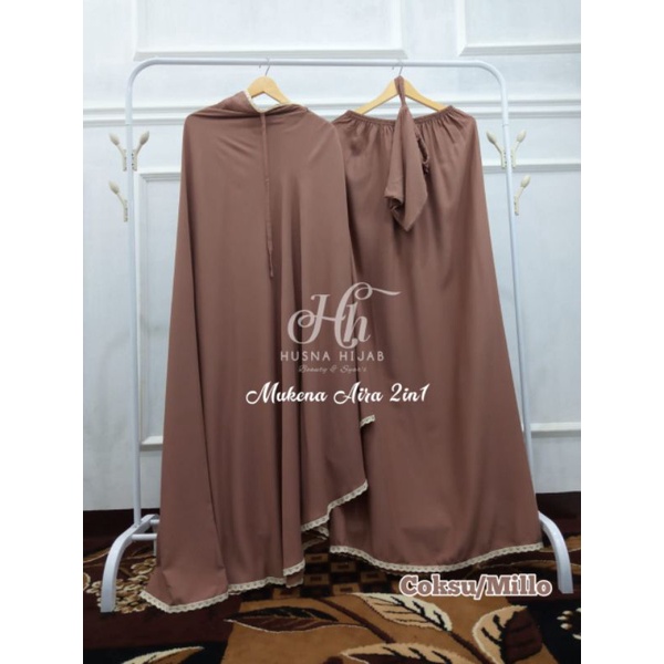 [HUSNA HIJAB] Mukena AIRA 2in1 / Mukena Rayon Dior / Mukena Jumbo