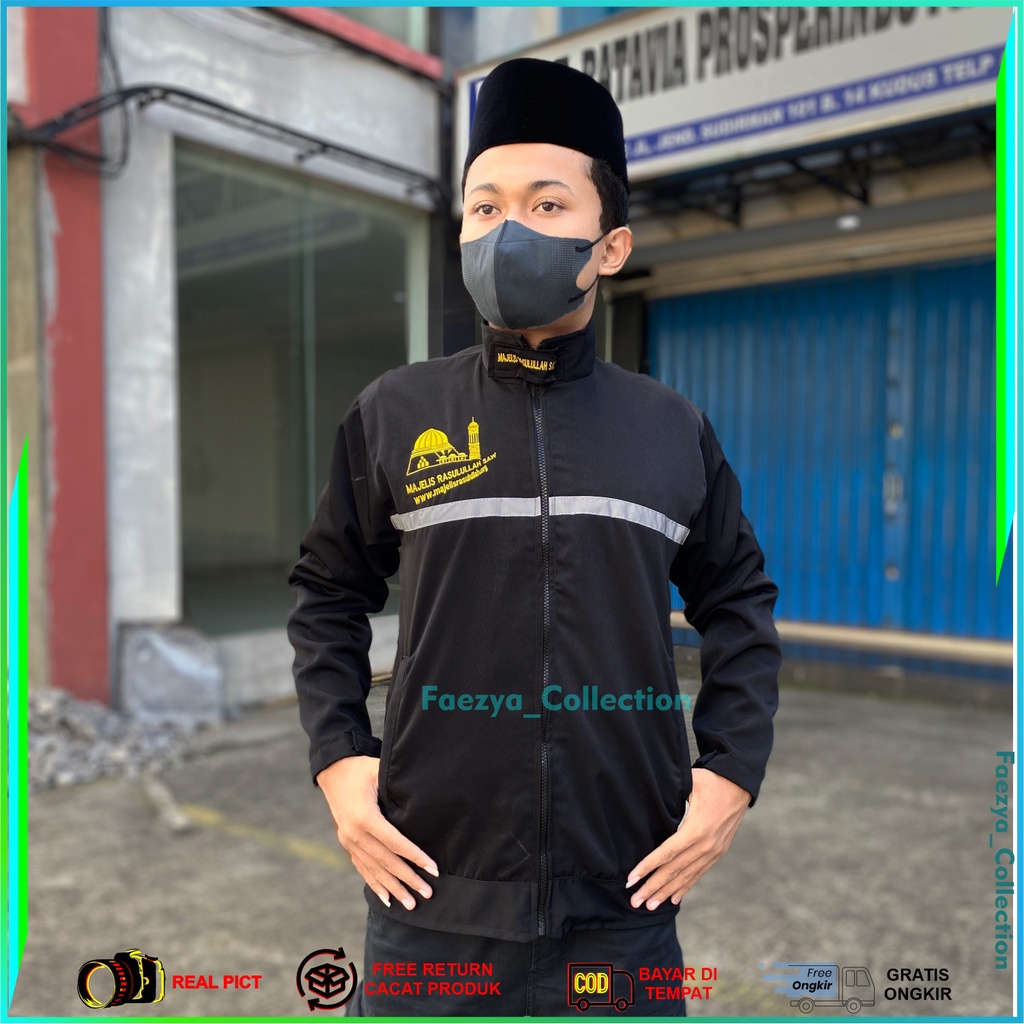 Jaket Majelis Rasulullah Saw Murah Free Ongkir, Jaket Majelis Rosulullah Saw Bahan Halus dan Nyaman.