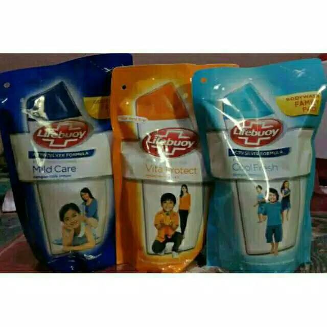 lifebuoy body wash refill 250ml/450ml dan botol 100ml