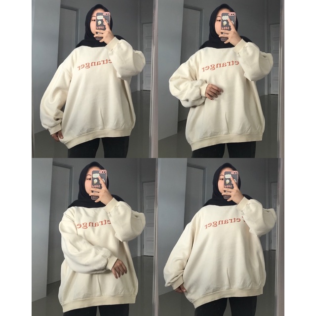 PART I SWEATER OVERSIZE/ CREWNECK THRIFT / PART 2 / SWEATER THRIFT / SWEATER OVERSIZE LENGAN BALON-Ld132 P64 tranger