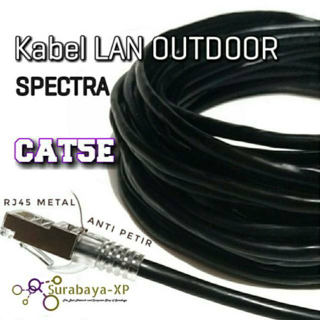 Kabel Internet LAN 60M UTP STP CAT5E 60 M 60 Meter 60Meter FTP Outdoor SPECTRA Indihome