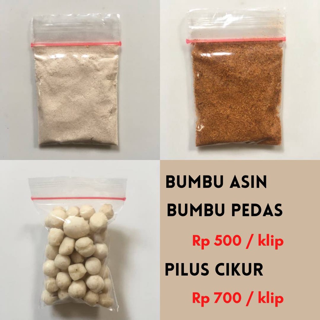 

PILUS, BUMBU ASIN, BUMBU PEDAS