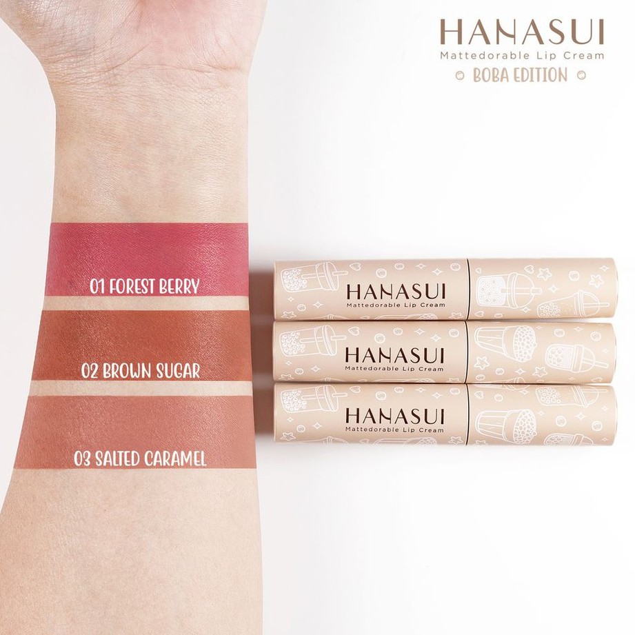 Hanasui Lip Cream BOBA EDITION / hanasui mattedorable BOBA EDITION Girlsneed77