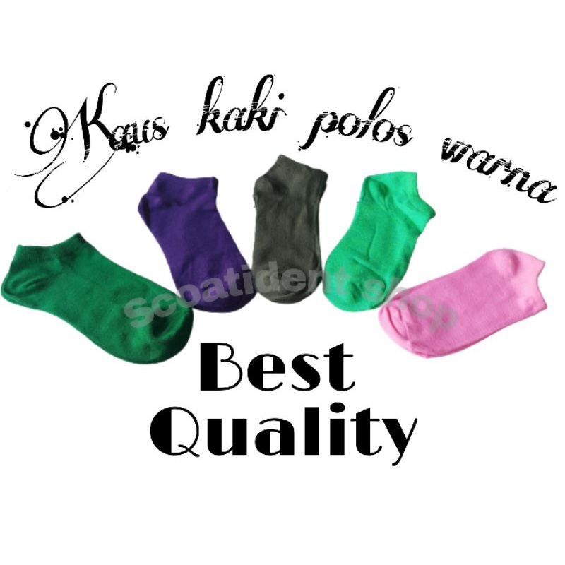 Kaos kaki semata kaki polos warna (12 PASANG)