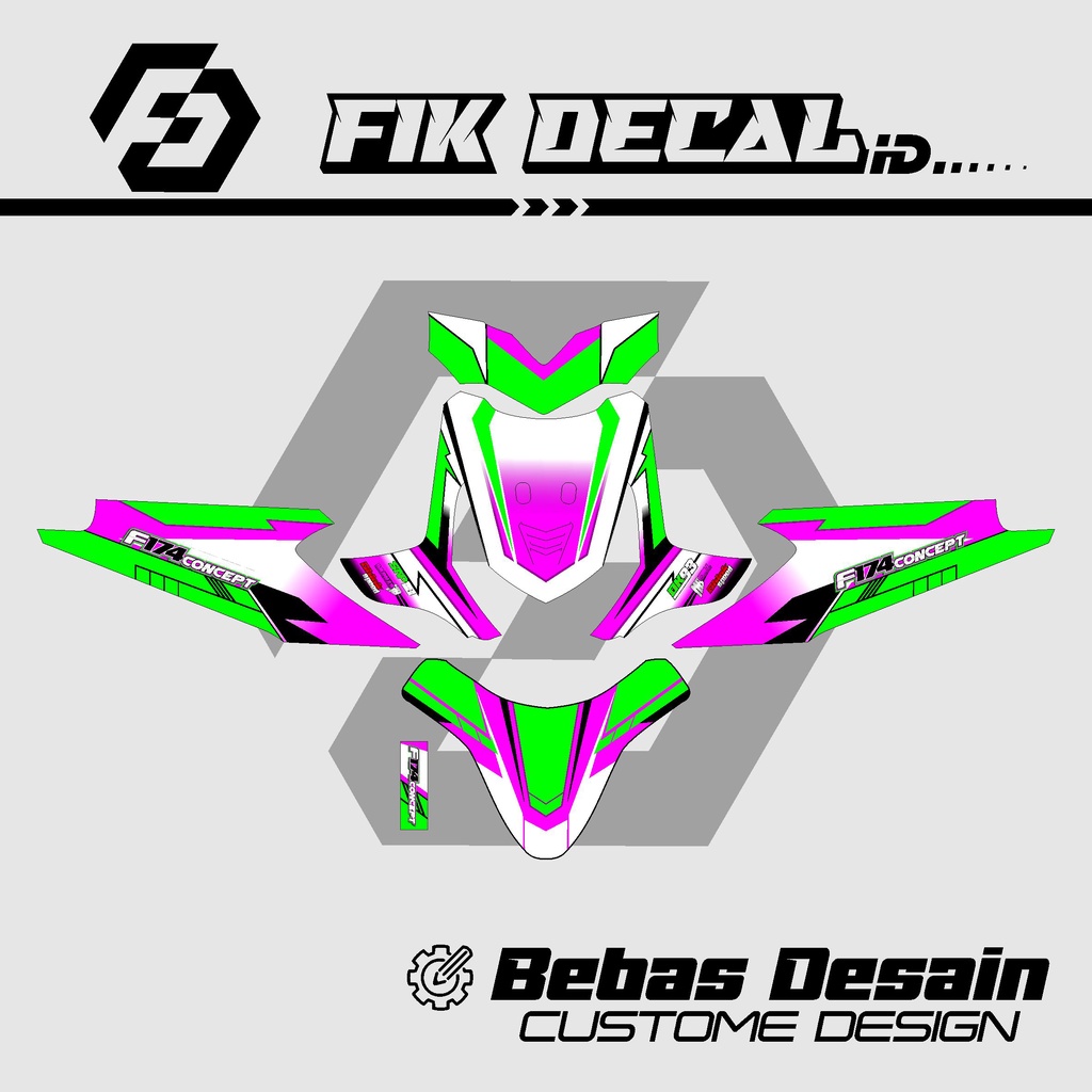 Decal Beat Karbu Road Race PINK Fullbody Custom Desain