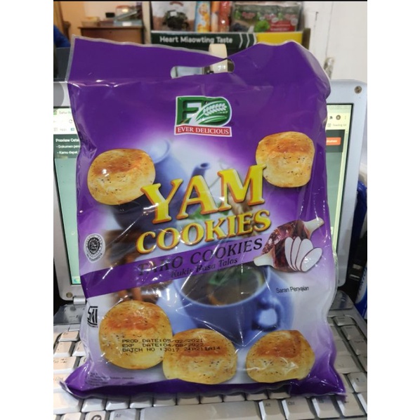 

yam cookies taro cookies halal kukis rasa talas