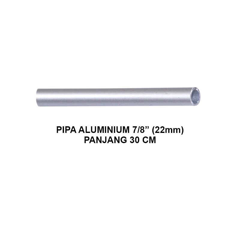 EELIC PIA-ALM22MMX1MM Pipa aluminium pipa bulat ukuran 7/8" (22mm) x 1mm panjang 30 cm