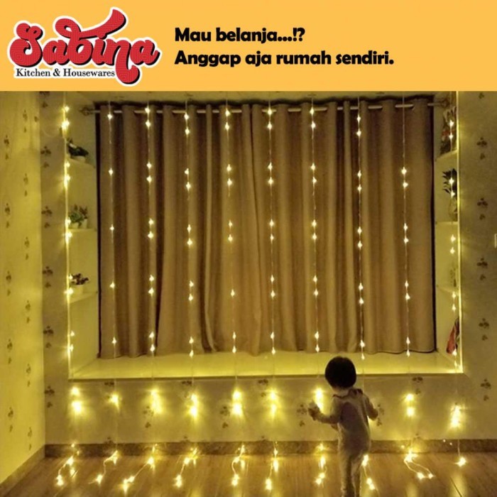 Kaslam Lampu Dekorasi Dinding Waterfall Light 3x3Meter 320 LED