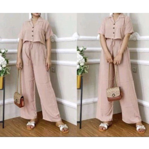 ONE SET ARINA CROP / SET CROP PANJANG