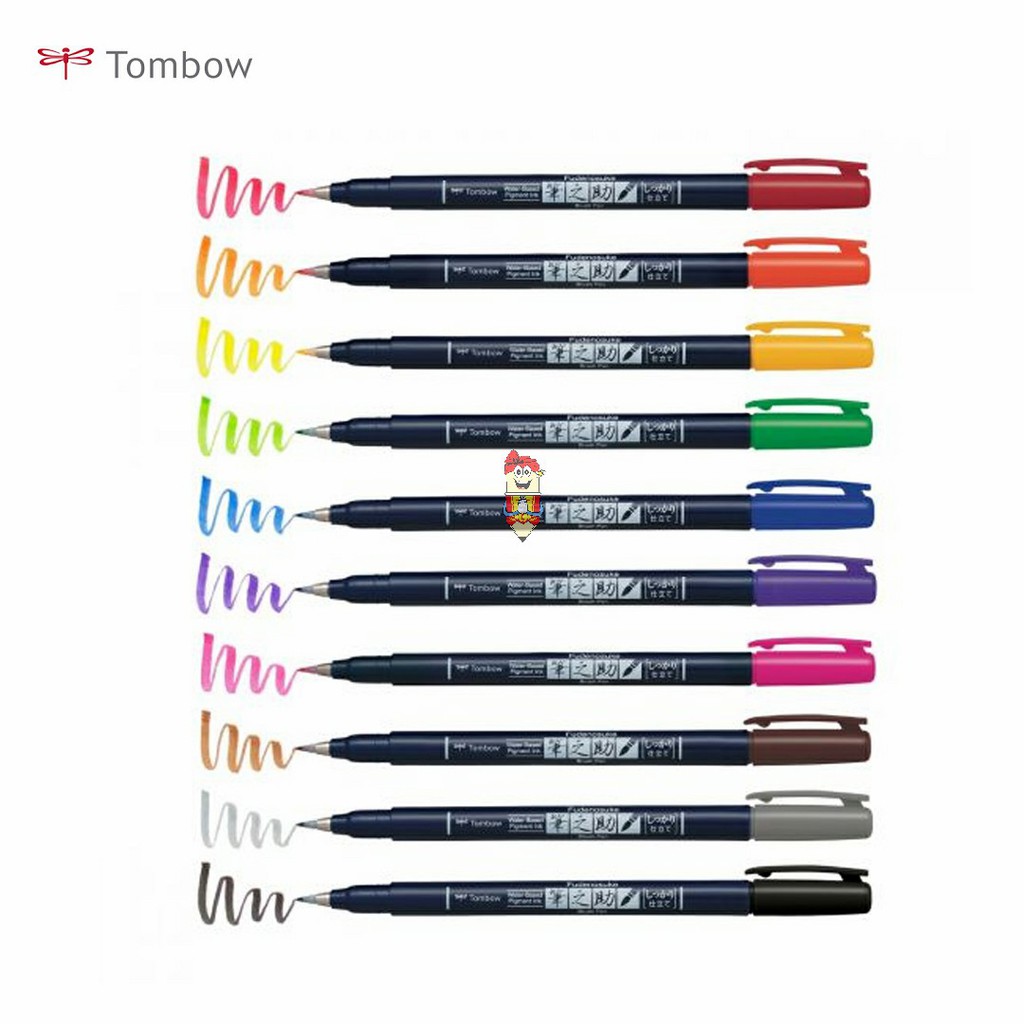 

MURAH !!! Tombow Fudenosuke Brush pen Color Version Hard Tip