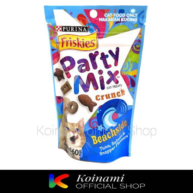 FRISKIES PARTY beachside MIX SNACK KUCING 60gr biru / kucing / pakan / cemilan / cat food