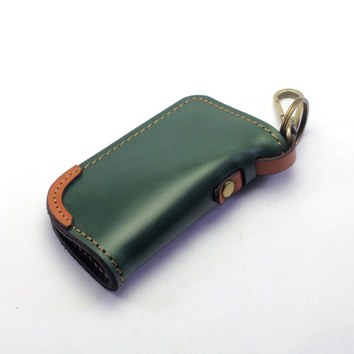 Dompet STNK Mobil Motor kulit asli key chain Hijau