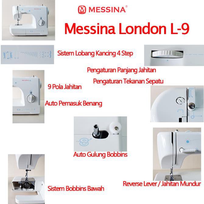 Termurah Promo Ongkir - Messina L9/L-9 London - Mesin Jahit Portable Sjs Promo
