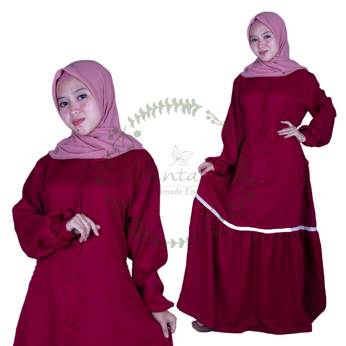 Alantasik - gamis syari jumbo fit to XL lace R.24/R.25