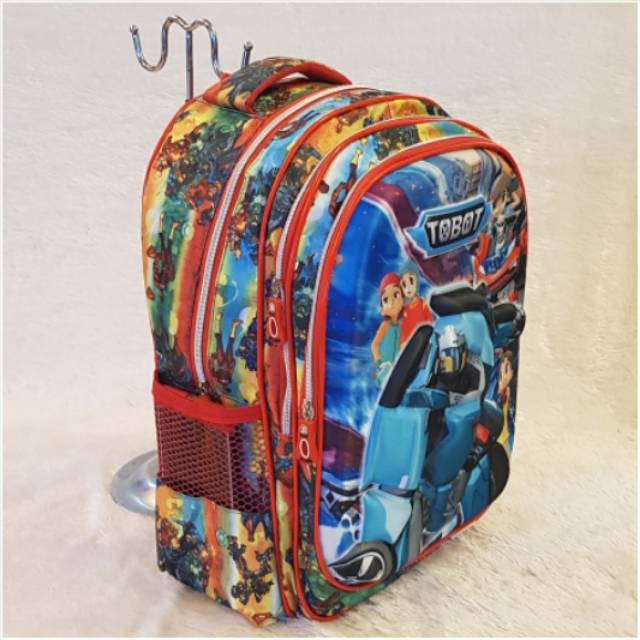 Tas Ransel Sekolah Anak Sd 5D Timbul 3 Ruang 17 Inch cars mc quin Tas Cowok Backpack Korea Stylish