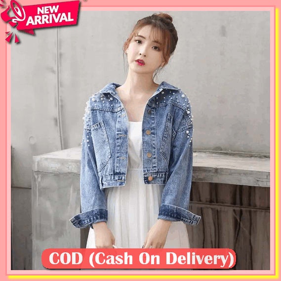 Jaket Jeans Wanita Oversize Jacket Jins Levis Cewek Remaja Import Ed [Jaket Jeans Live Love Bc]J Hop