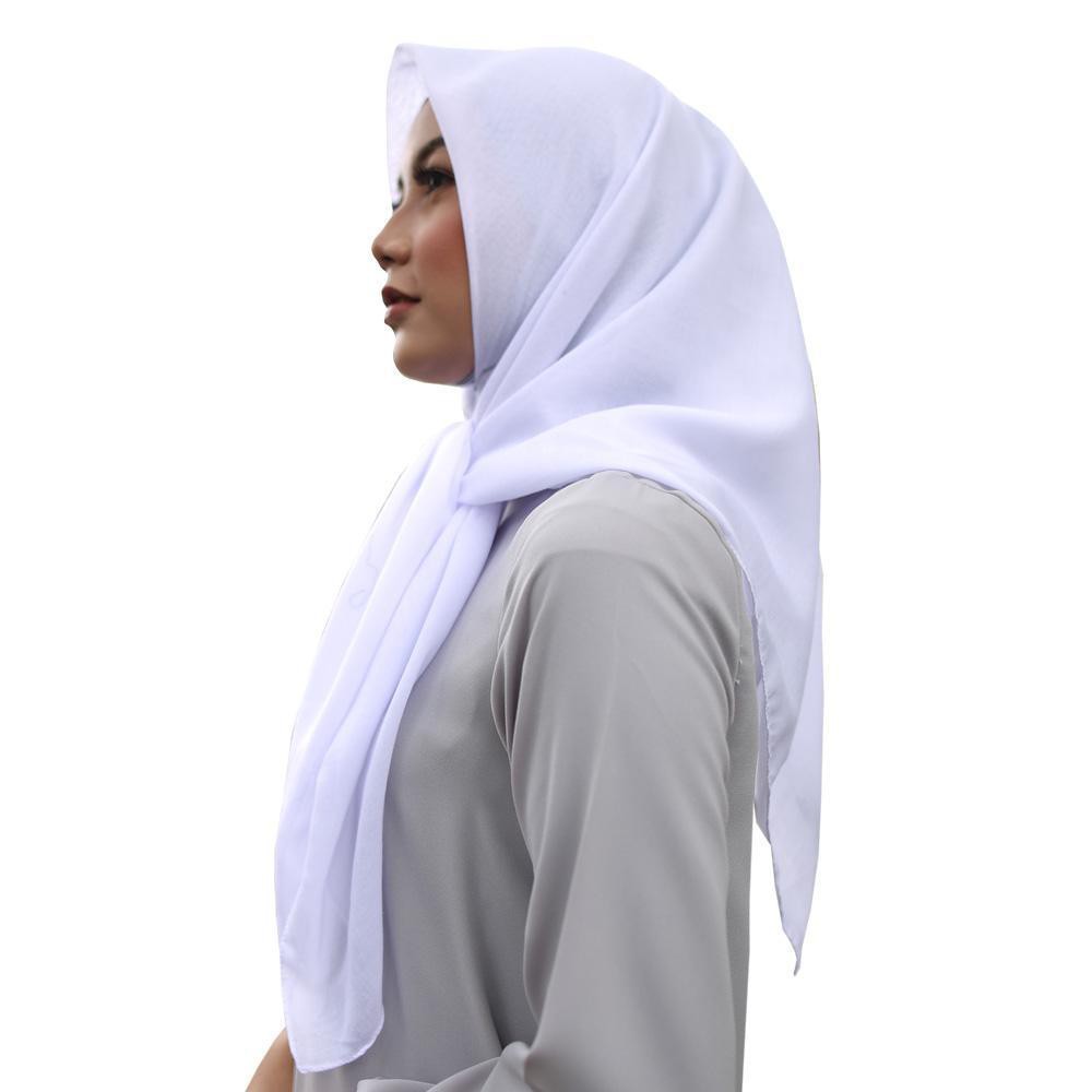 elzatta Jilbab Segi Empat Keisha Sadia Basic 2-902 - White