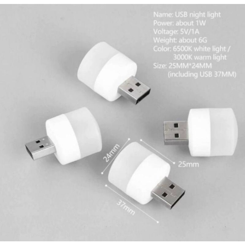 Lampu LED Mini USB Lampu Belajar Portable Lampu Tidur Night Light