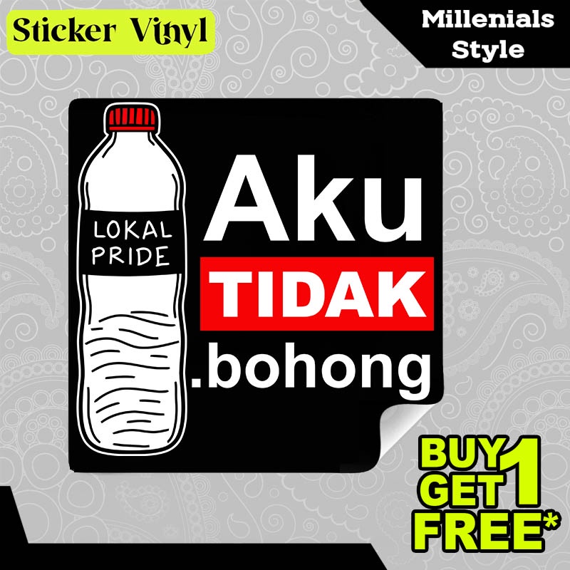 

Stiker Sticker Aku Tidak Bohong Agua Tulisan Kalimat Gaul dan Kekinian Aesthetic Bahan Vinyl Satuan Anti Air