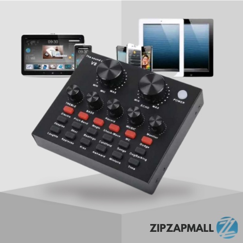 Bluetooth Audio USB External Soundcard Broadcast Mic V8U / Soundcard V8 Pro Plus Usb Mic Audio Lapto