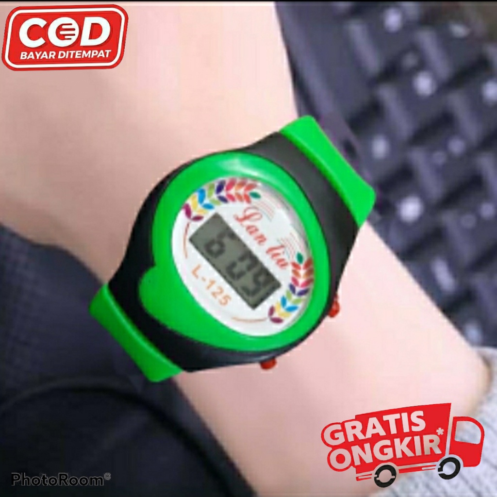 JAM TANGAN ANALOG CASUAL SIMPLE MINIMALIS KEREN UNISEX ANAK REMAJA COLOURFULL TALI KARET / BISA COD