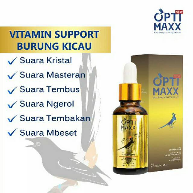 OPTIMAXX vitamin burung murai - vitamin lovebird / penggacor burung optimax untuk burung lomba