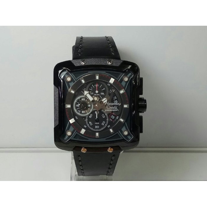 Jam Tangan Alexandre Christie Full Hitam Original Model Pria Terbaru