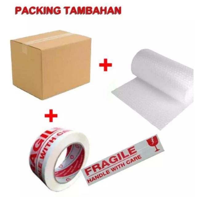 

PACKING TAMBAHAN BUBLE WRAP / KARDUS / KHUSUS PACKING AMAN