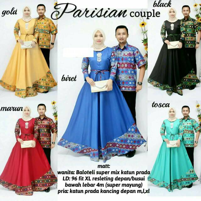 Gamis Muslim Parisiana Couple kebaya modern - zara Couple arabella tanah abang