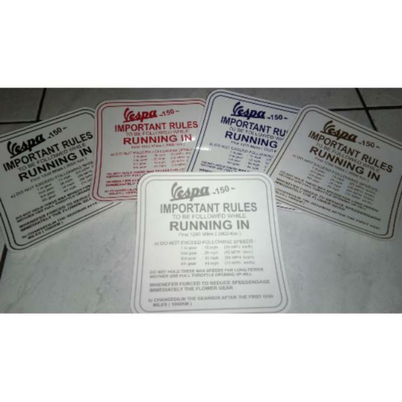 

stiker running in transparant