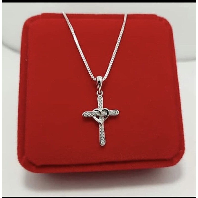 Kalung liontin salib kalung perak 925 kalung salib wanita kalung wanita / kalung pria S119