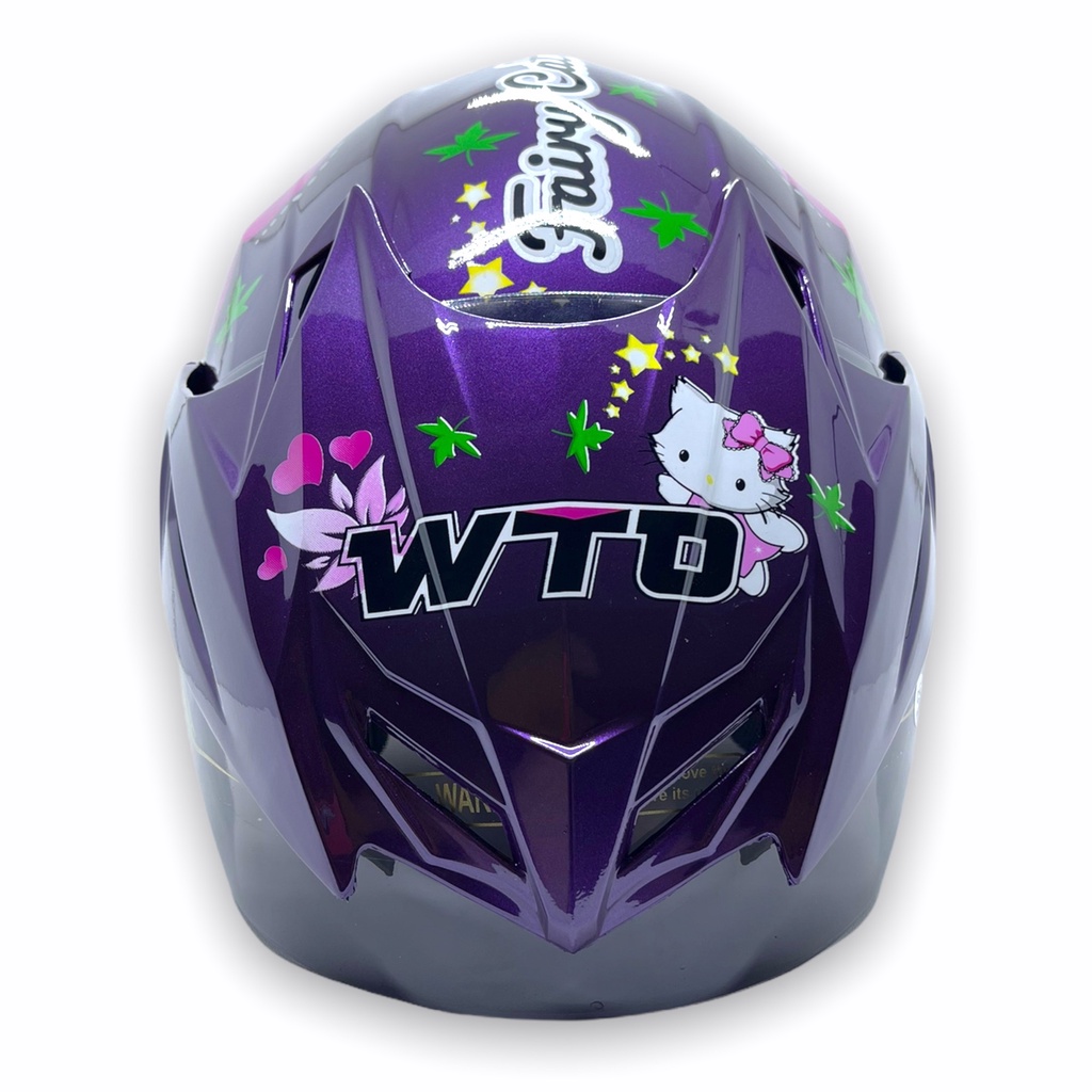 Helm WTO Z1R Pet - Fairy Catty - Violet - Half Face ALL SIZE