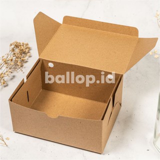  Box  Kraft Dus Coklat Dos Kotak Packing Kue  Jajan  Roti 