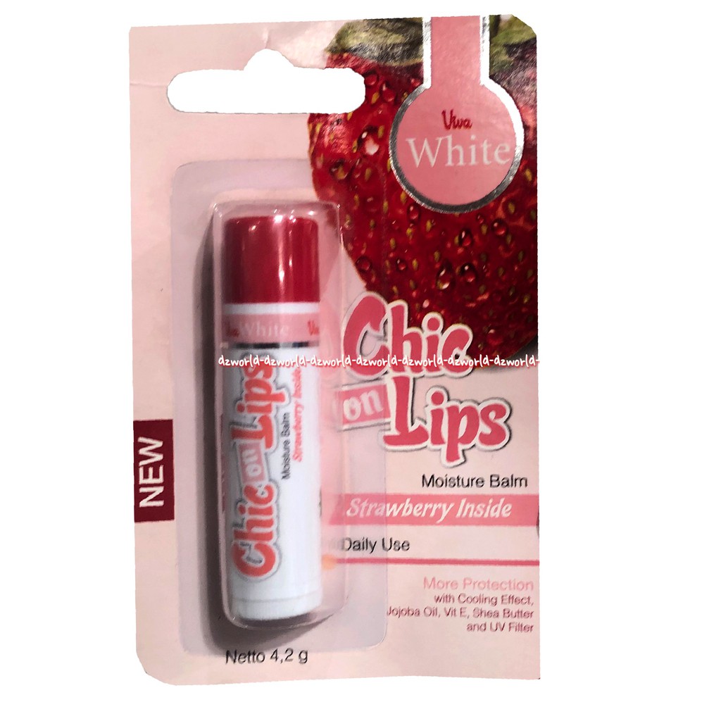 Viva White Chic On Lips Strawberry Inside Lipgloss