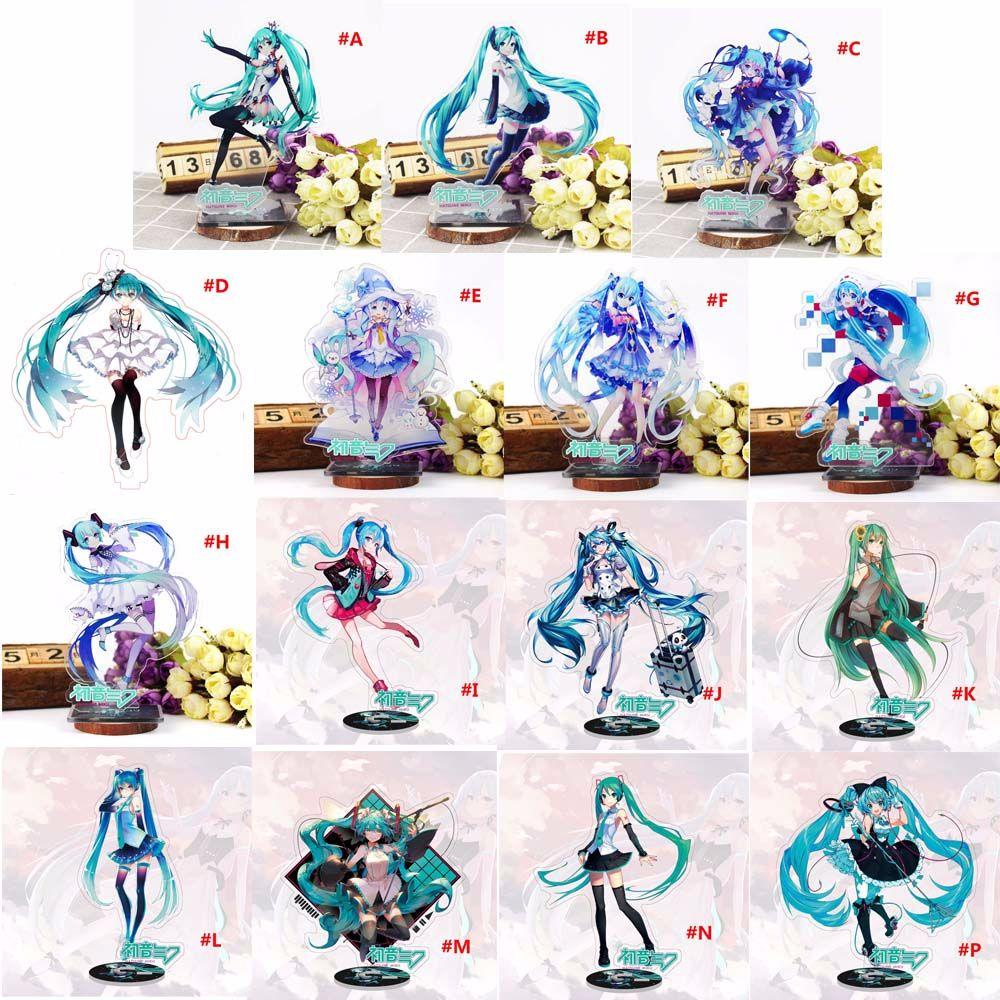 Lanfy Miku Hatsune Kartun Lucu Miku Collection Model Desktop Standing Card Sakura Princess Figure Model Plat