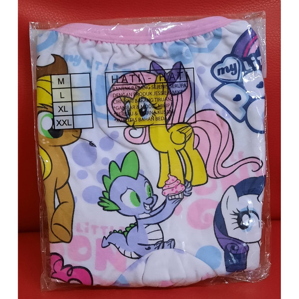 NEXToserba99 || CELANA DALAM ANAK CEWE SHORT PANTS SEMILONG KARAKTER || LITTLE PONY || JESSIE&MIKE